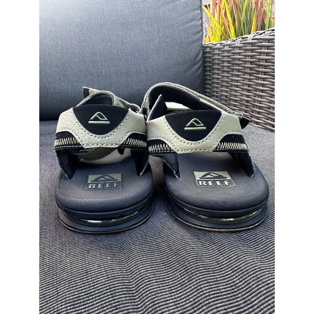 Reef Sandals Mens 10 Green Fanning Baja Straps Faux Leather Vegan
